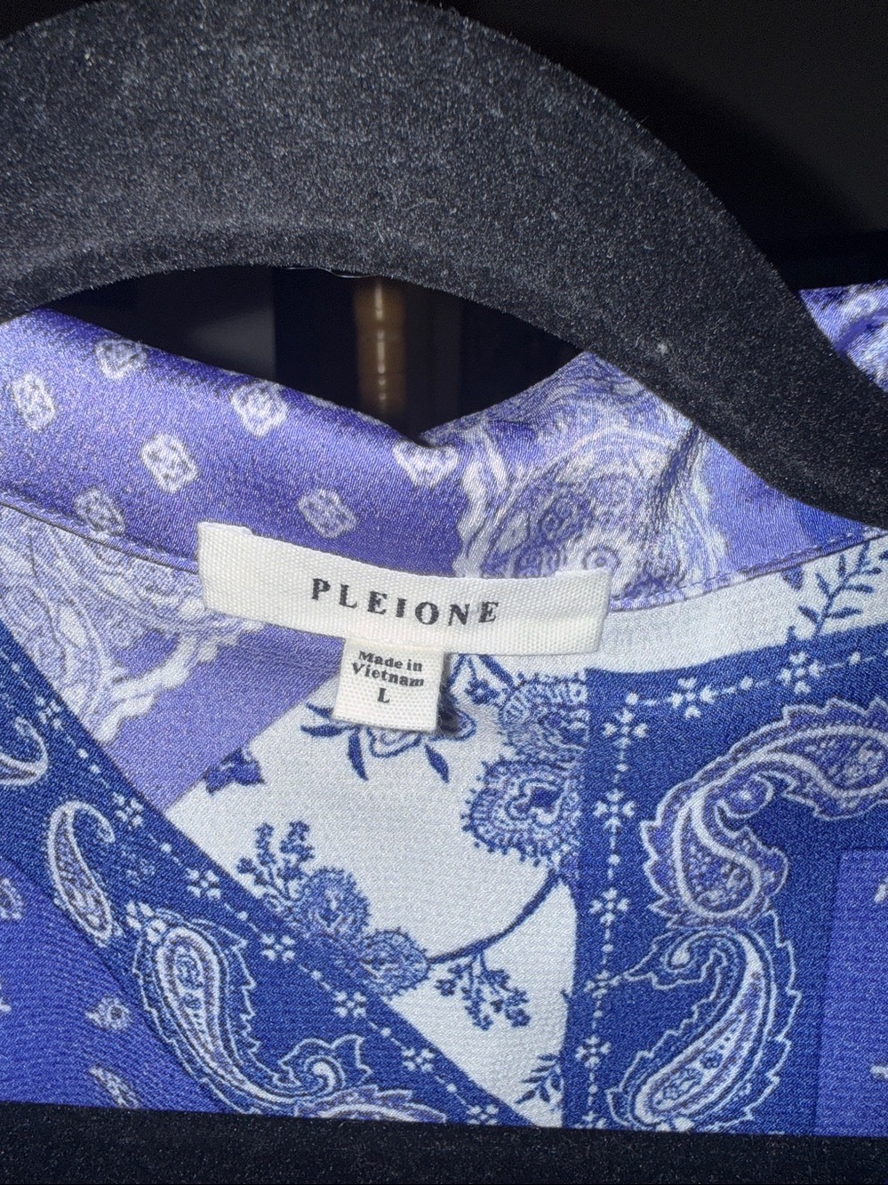 Pleione Blue Bandana Patchwork Shirt - Picture 3 of 5